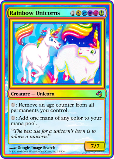 unicorns on rainbows