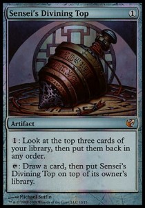 Since this ability is half of a scry 3, it represents 0.75 cards drawn per mana. Arguably the best card ever printed.