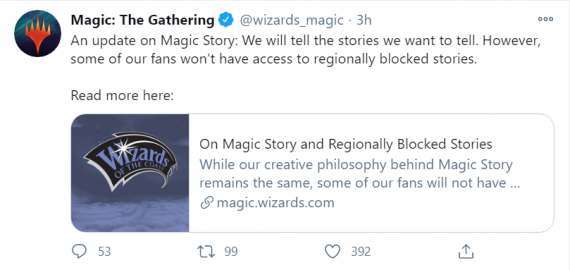 An update on Magic Story: We will tell the stories we want to tell. However, some of our fans won't have access to regionally blocked stories.